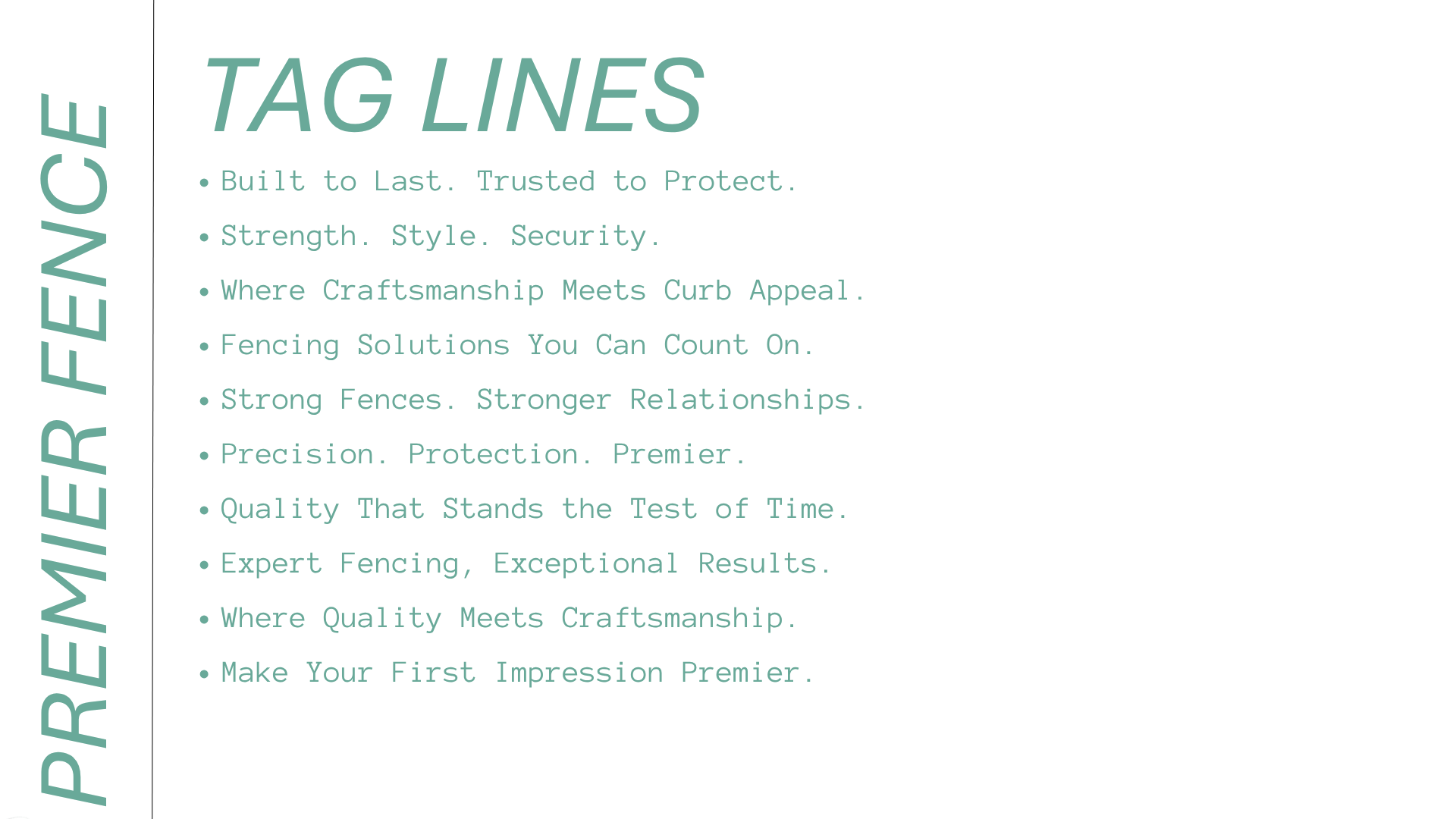 Tag lines page