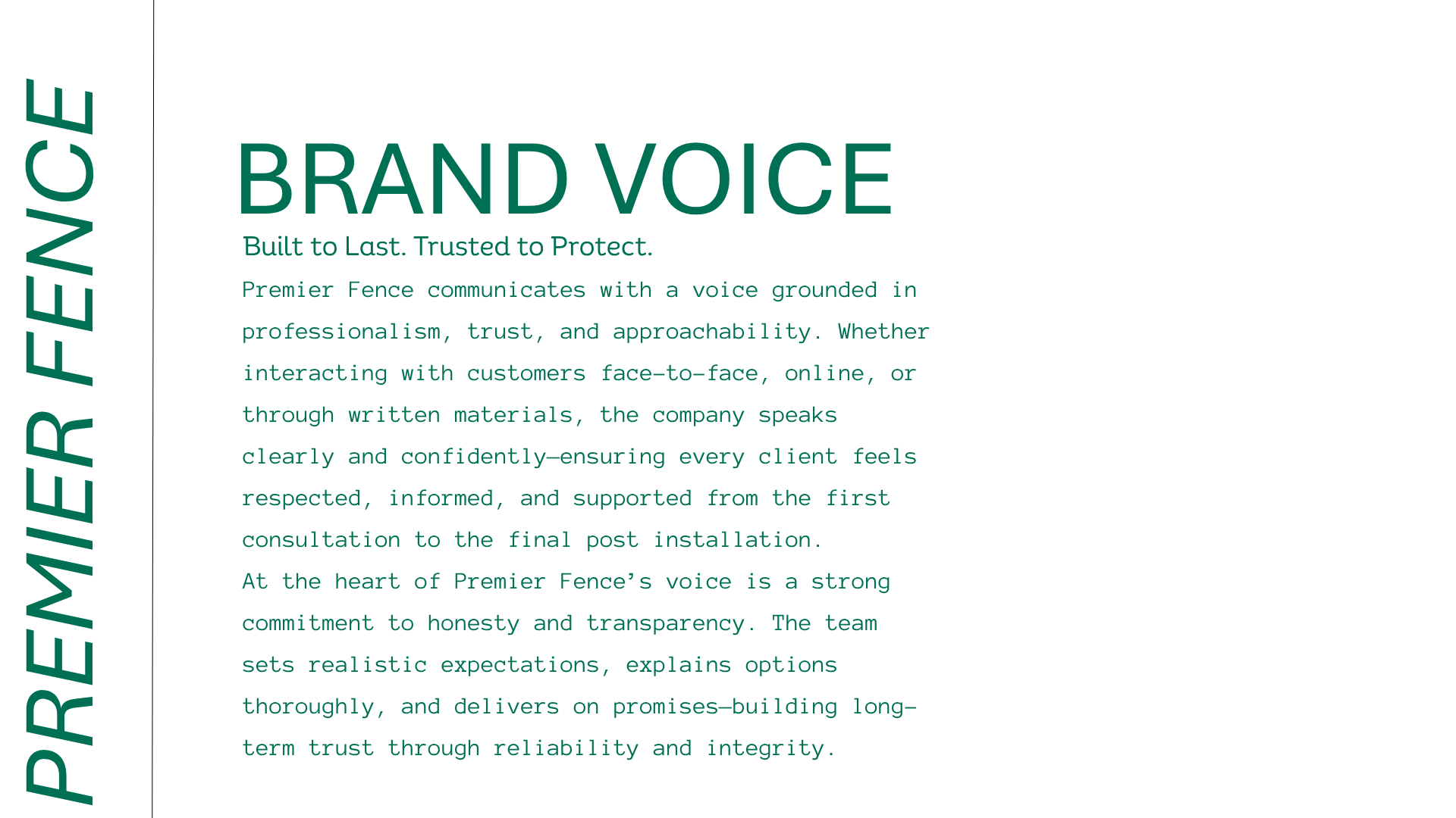 Brand voice page