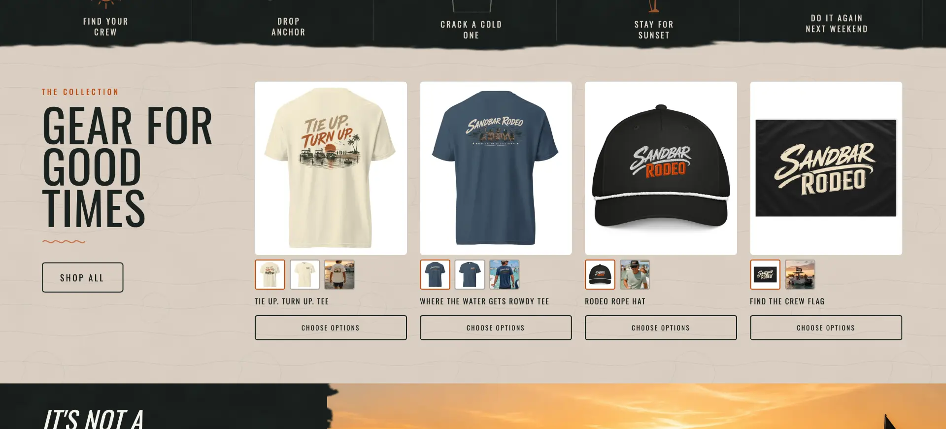 Sandbar Rodeo Gear for Good Times collection grid