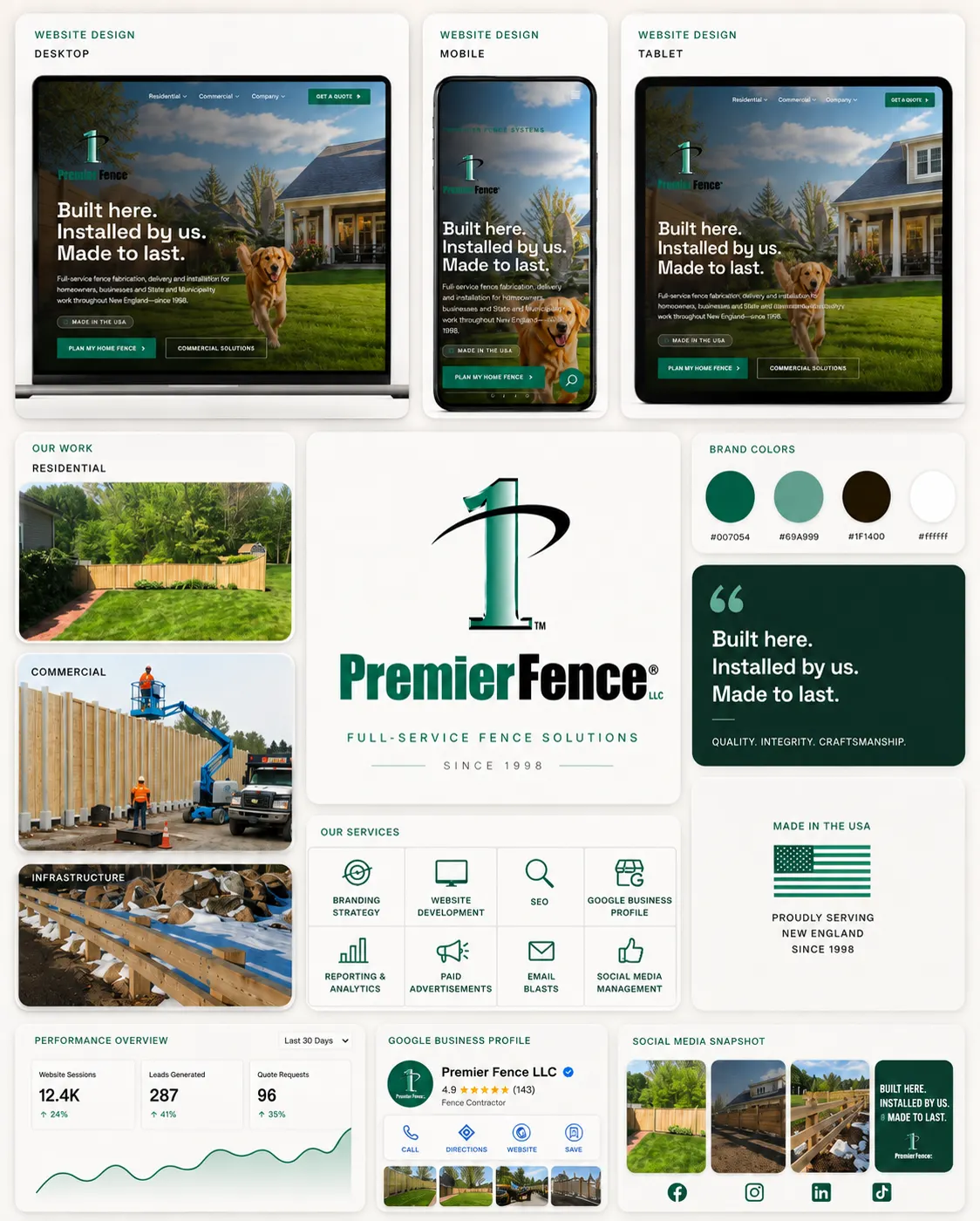 Premier Fence brand and website system