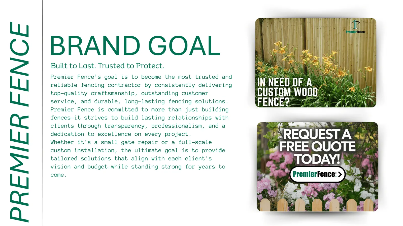 Brand goal page
